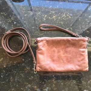 Rough & Tumble Tiny Clutch in Galaxy Dust Leather